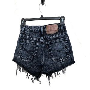 Levi denim dark wash denim shorts